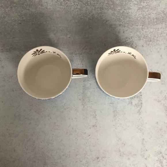 Lilly Pulitzer Ceramic Mugs Cups 2 Piece Blue Floral Print - Picture 8 of 10